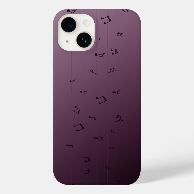 Mörk Gothic Melody: Ombre Musik noter Phone Case (Baksida)