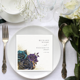 Mörk Gothic Ro Glitter Bröllop Pappersservett