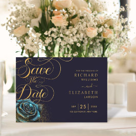 Mörk Gothic Ro Glitter Bröllop Spara Datumet