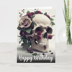 Mörk Gothic Somber Melancholy Skull och Ro Kort