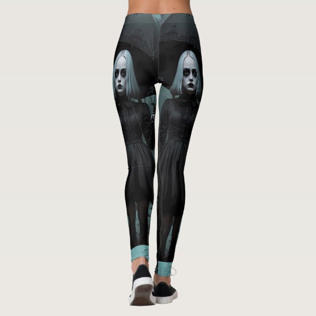 Mörk Gothic Zombie Elegance Leggings (Baksida)