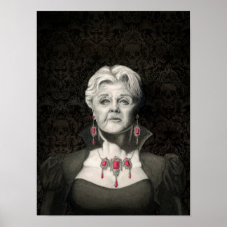 Mörk gothys penna och bläck Angela Lansbury poster
