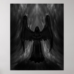 mörk gotisk ängelaffisch poster