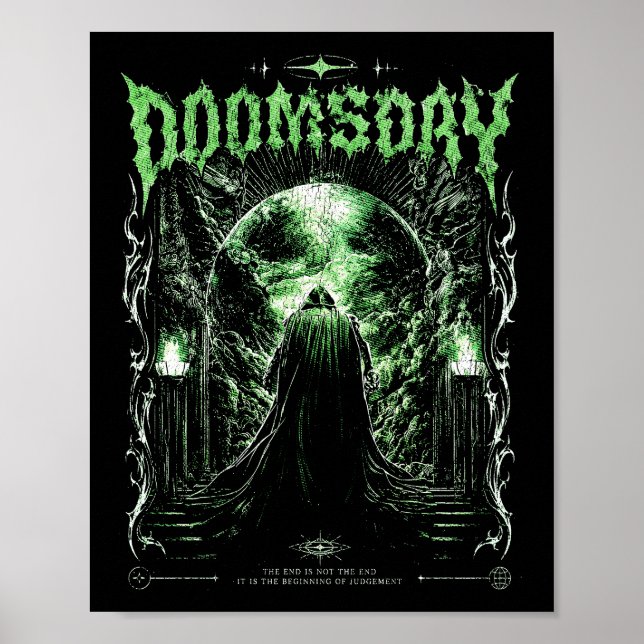 Mörk gotisk apokalyps Skördeman Grön-domedag Poster (Framsidan)