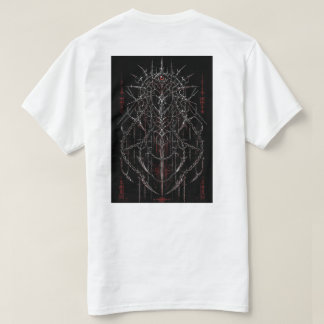 Mörk gotisk cybersigilism röd ögonockult gatusköts t shirt