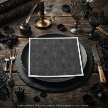 Mörk gotisk obsidian damast korp