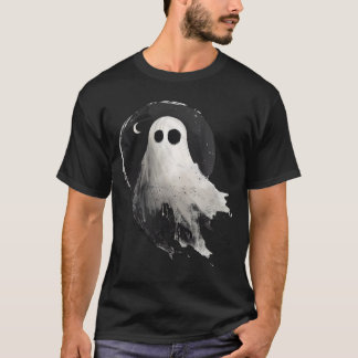Mörk gotisk spöktecknad t shirt