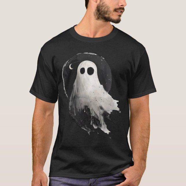 Mörk gotisk spöktecknad t shirt (Framsida)