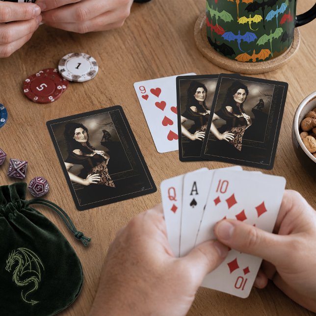 Mörk gotisk vampyrblod varulvs kärleksfantasi casinokort (Skapare uppladdad)