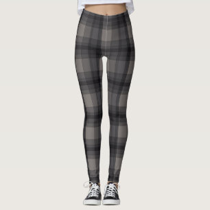 Mörk - grå pläd leggings