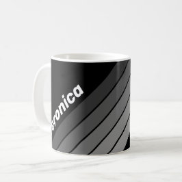 Mörk Gradient Regnbåge med Namn Kaffemugg