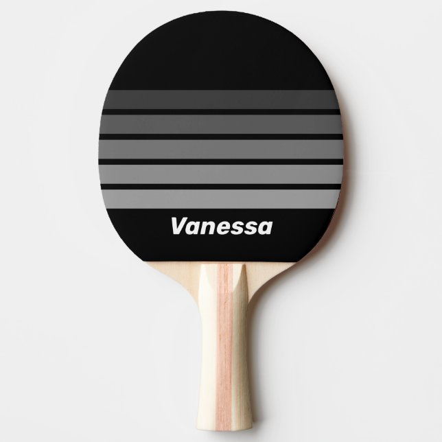 Mörk Gradient Regnbåge Tvärs Streckning med Namn Pingisracket (Framsidan)