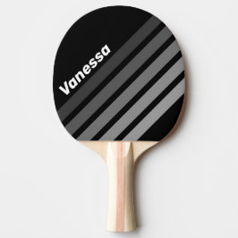 Mörk Gradient Regnbåge Vinklad Randning med Namn Pingisracket
