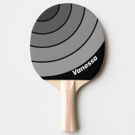 Mörk Gradient Regnbågscirkelrand med namn Pingisracket