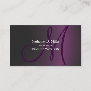 Mörk gradientlila/gör-det-själv visitkort