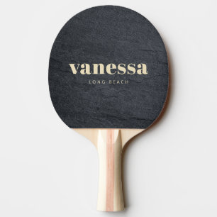 Mörk Granit Sten Minimal Modern Klassisk Namn Pingisracket