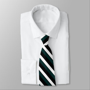 Mörk Gräs Black and White Universiteten Rand Tie Slips
