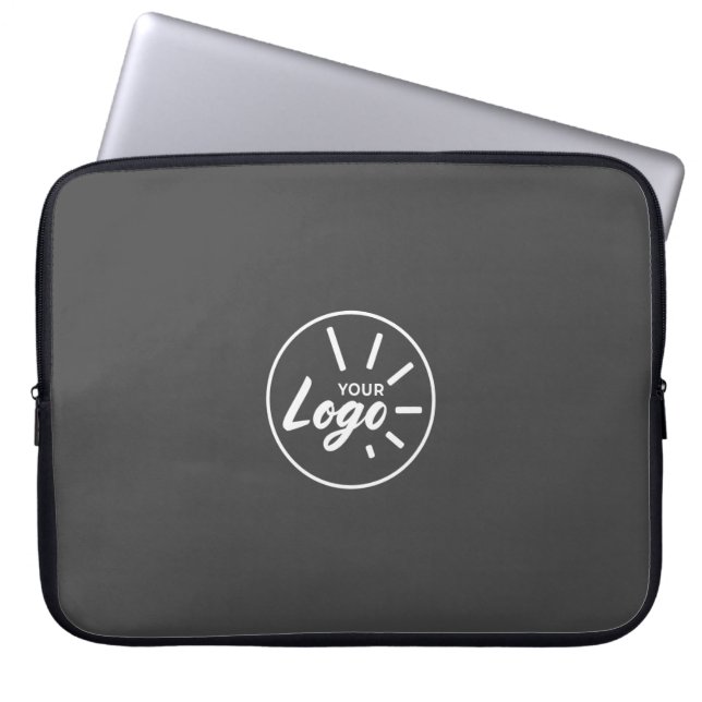Mörk Grått Anpassningsbar Branded Laptop sleeve (Framsidan)