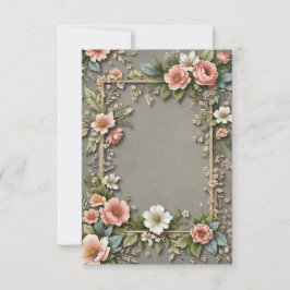 Mörk Grått Bakgrund Bouquet av blommorna Bröllop Inbjudningar