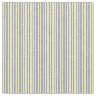 Mörk Grått & Blek Goldenrod Lintrad/Stripe Mönster Tyg