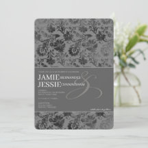 Mörk Grått Blommigt