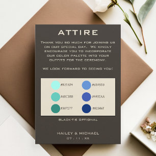 Mörk Grått Bröllop Attire Färg Palette Tilläggskort