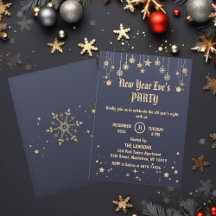 Mörk Grått-Bronze Stars & Snöflingor, nyår Party