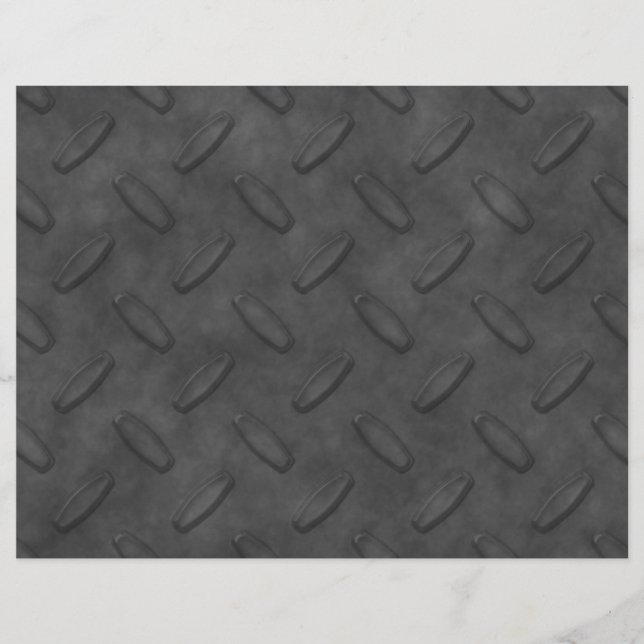 Mörk Grått Diamond Plate Struktur (Framsida)