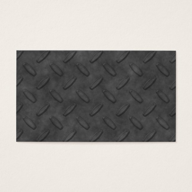 Mörk Grått Diamond Plate Struktur Visitkort (Framsidan)