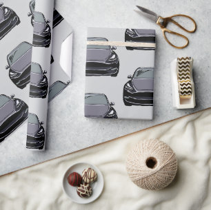 Mörk Grått Electric Fordon SUV Car Grått Presentpapper