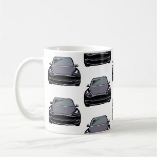 Mörk Grått Electric Fordon SUV Car Kaffemugg