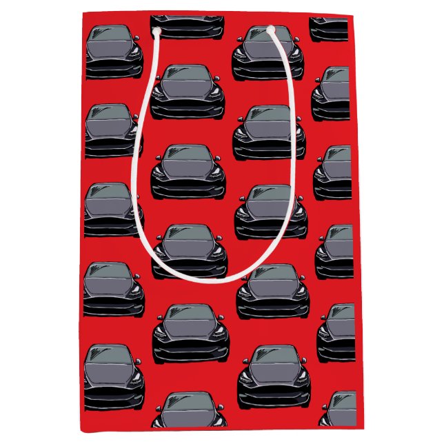 Mörk Grått Electric Fordon SUV Car Red (Framsidan)