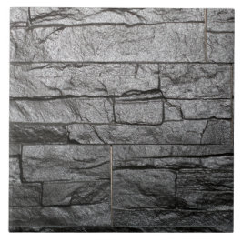 Mörk Grått Faux Marble Granite Stone Brick Kakelplatta