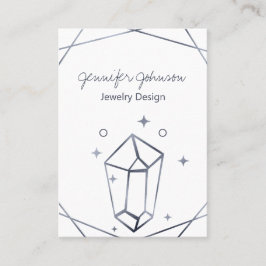 Mörk Grått Foil Earring Holder Visning Card Visitkort