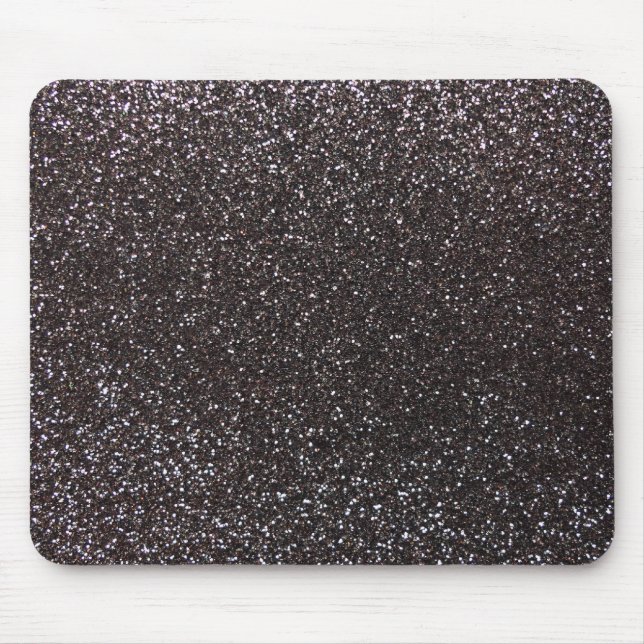 Mörk - grått glitter musmatta (Framsidan)
