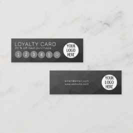 Mörk grått Gradient Geometric Mesh Anpassningsbar  Lojalitetskort