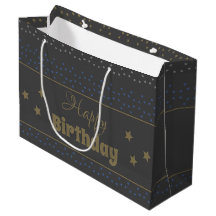 Mörk Grått Grattis på födelsedagen giftsäck med st