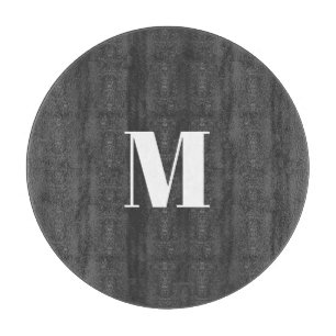 Mörk Grått Initial Brev Monogram Modern