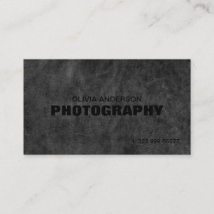 Mörk Grått-läderfoto Visitkort
