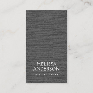 Mörk grått linen lodrät minimalistisk professio visitkort