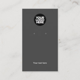 Mörk Grått Manar Earring Visning Card för Busines Visitkort