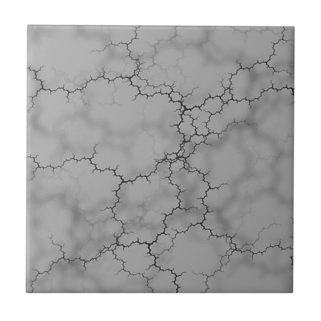 Mörk Grått Marble Mönster Kakelplatta (Framsidan)