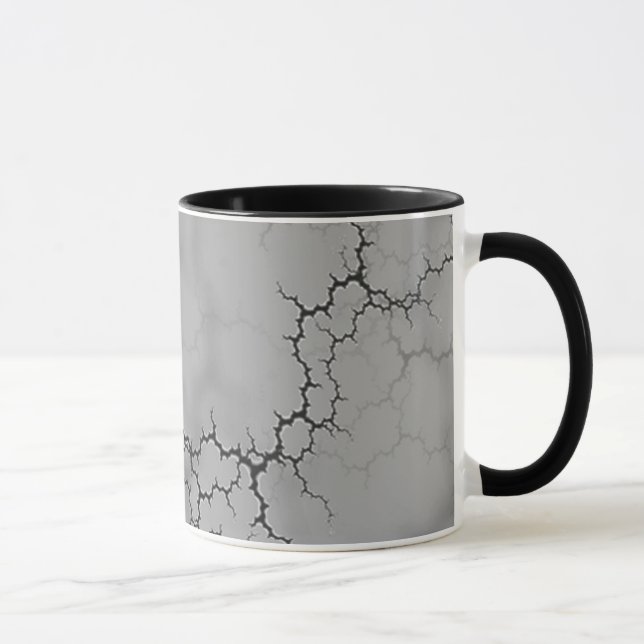 Mörk Grått Marble Mönster Mugg (Höger)