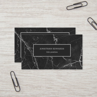 Mörk Grått Marble Visitkort