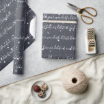 Mörk Grått Minimalist Anpassningsbar Script Text S Presentpapper<br><div class="desc">Coola Mörk Grått Minimalistisk Anpassningsbar Skriptsnurra Papper radbrytning av</div>