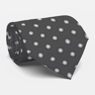 Mörk Grått Modern Polka Dot Mönster Slips