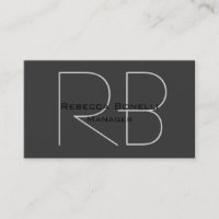 Mörk Grått Monogram Manager-Affärskort