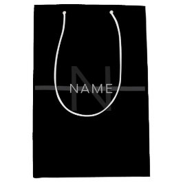 Mörk Grått Monogram, Namn och geometrisk Rand