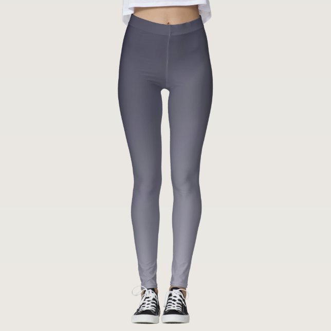 Mörk Grått moonlight ombre, effekt Leggings (Framsida)
