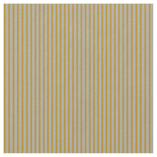 Mörk Grått & Mörk Goldenrod Färgad Rand Tyg (Närbild)
